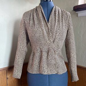 Vintage Anne Klein ll Petites Silk Wrap Blouse Sz 2
